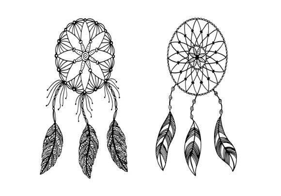 Download Dream Catcher Decorated, Hand Drawing - Drawing Collection