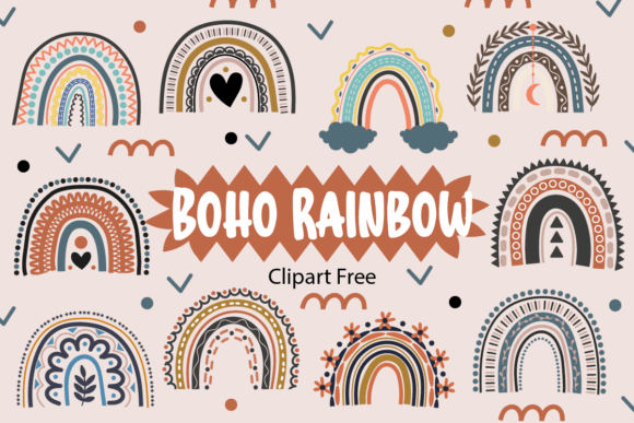 Download Boho Rainbow Clipart Free - Premium Resources