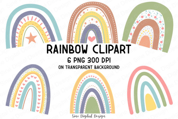 Download Pastel Rainbow Clipart Designs - Rainbow Collection