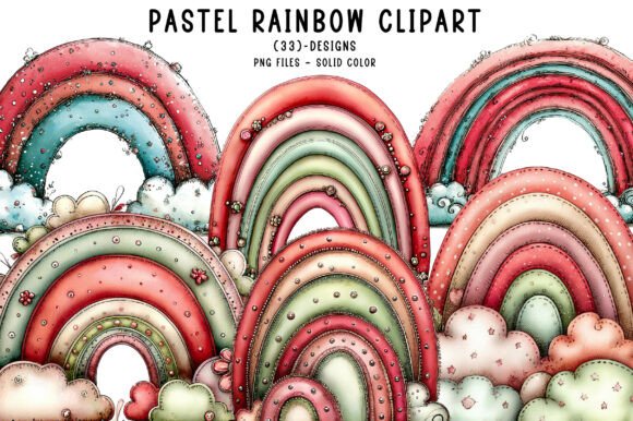 Download Pastel Rainbow Clipart - Rainbow Collection