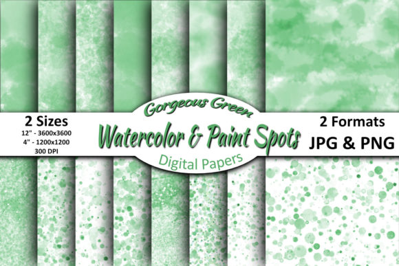 Download Pastel Green Watercolors &amp; Paint Spots - Paint Collection