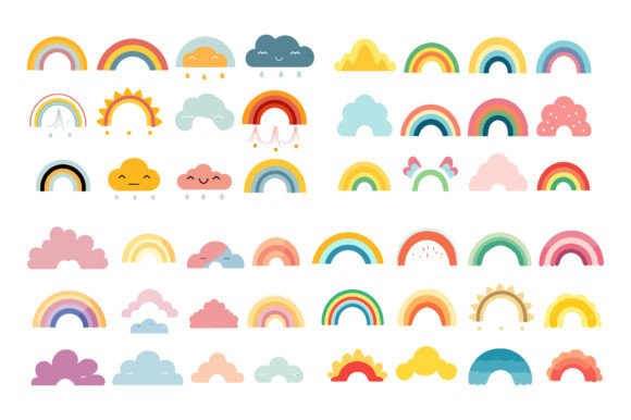 Download Pastel Rainbow Clipart,Boho Rainbow Svg - Rainbow Collection