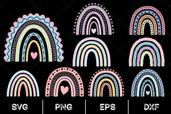 Download Pastel Rainbow Clipart Set - Pastel, Svg - Rainbow Collection