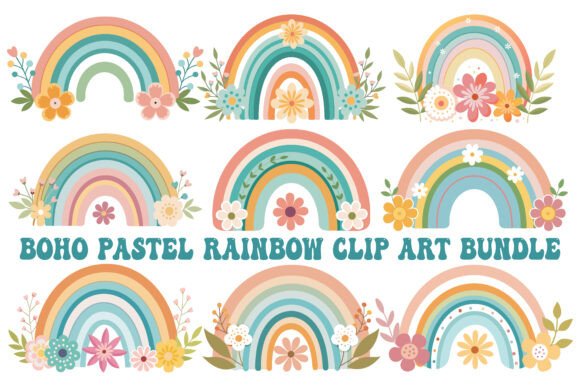 Download Boho Rainbow Design Art Vector - Rainbow Collection