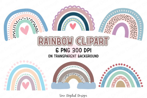Download Pastel Rainbow Clipart Designs - Rainbow Collection