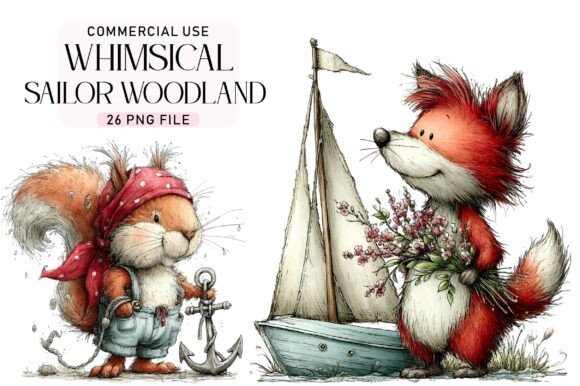Download Whimsical Sailor Woodland Clipart - Woodland clipart Collection