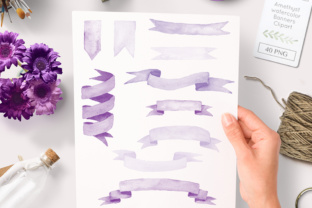 Download Purple Watercolor Banners and Header Clipart Graphics - Premium Resources