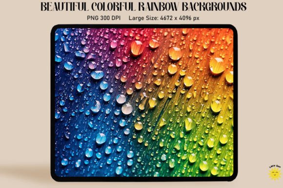 Download Colorful Rainbow and Drops Backgrounds - Rainbow Collection