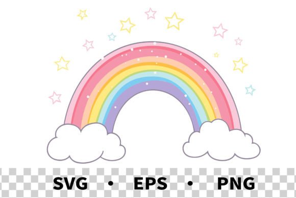 Download SVG Pastel Rainbow Clipart Vector - Rainbow Collection