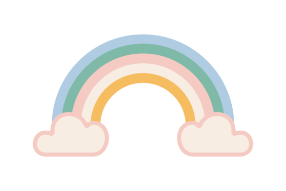 Download Pastel Rainbow Clipart - Rainbow Collection