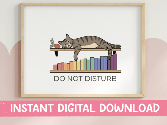 Download Do Not Disturb Cat Rainbow Bookshelf - Rainbow Collection