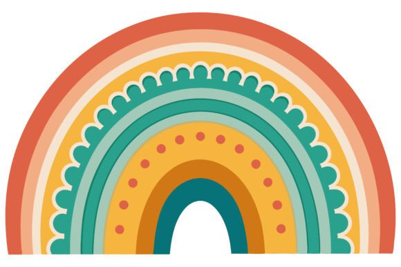 Download Boho Rainbow Design Art Vector - Rainbow Collection